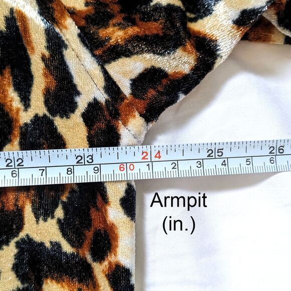 Vintage Anney Leopard Print Jacket Womens L Velour Mob Wife Grandmacore Animal - Picture 6 of 8